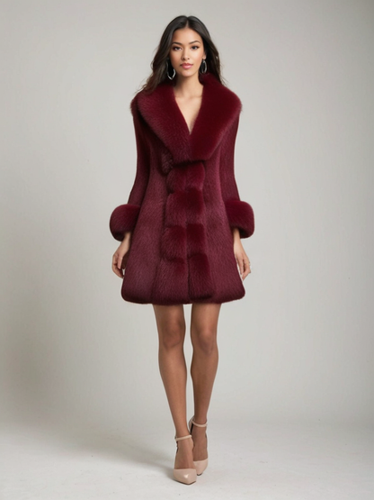 Manteau Long avec Détails au Col pour Femme | Idéal pour l’Hiver