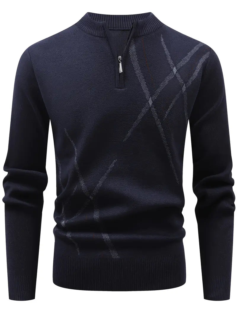 Pull À Quart De Fermeture Avec Col Rond Pour Hommes | Idéal Pour Un Usage Quotidien