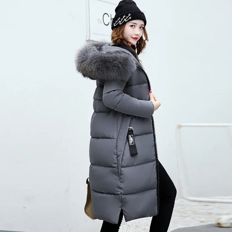 Manteau Long à Capuche avec Manches Longues pour Femme | Idéal pour Hiver