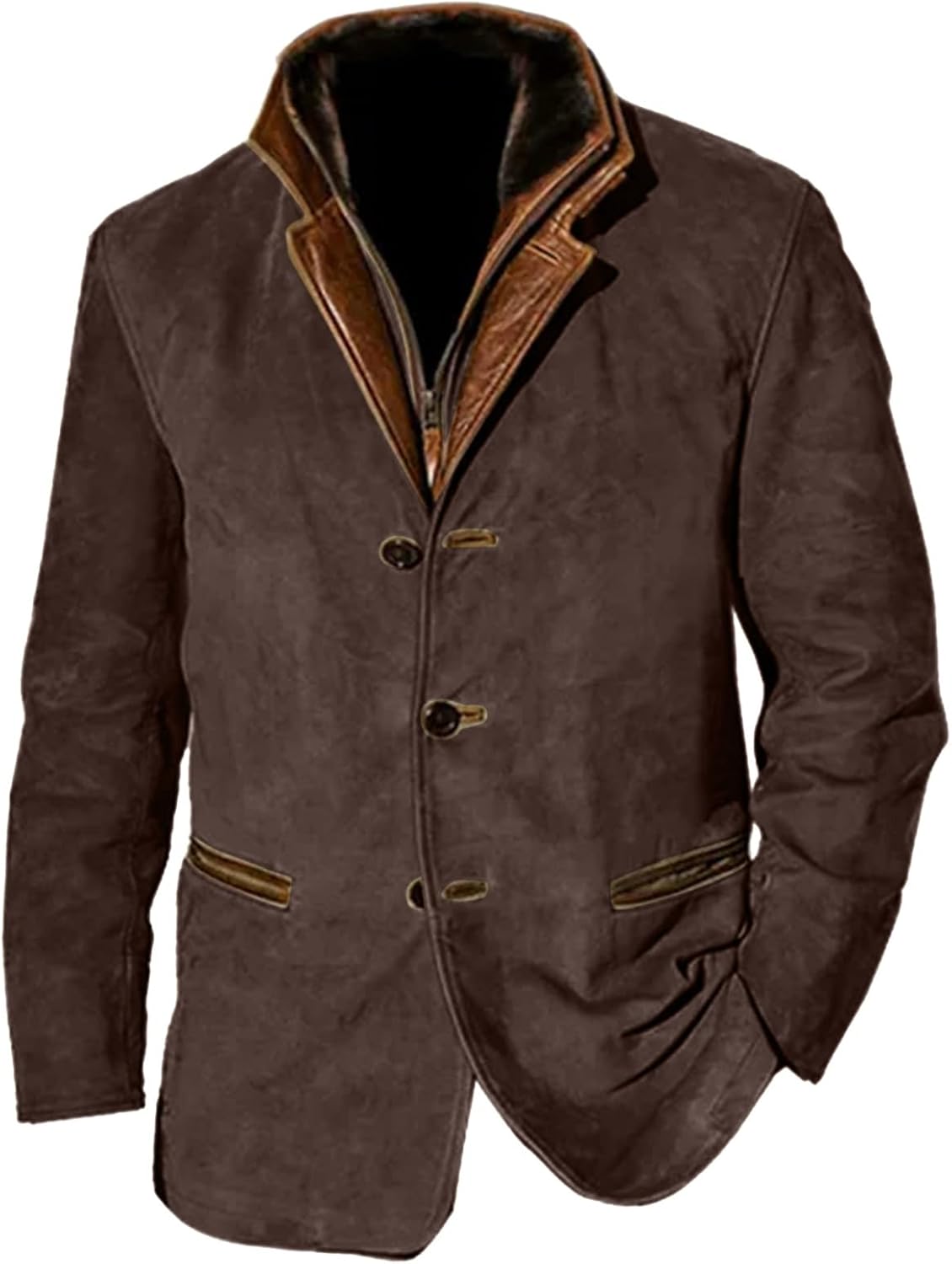 Veste de ville boutonnée automne-hiver pour hommes