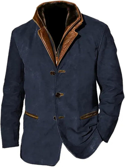 Veste de ville boutonnée automne-hiver pour hommes