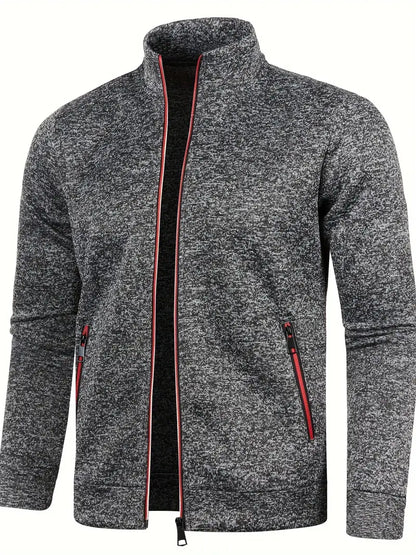 Veste Zippée Avec Col Montant Et Poches Latérales Pour Homme | Idéal Pour Sport Et Usage Quotidien