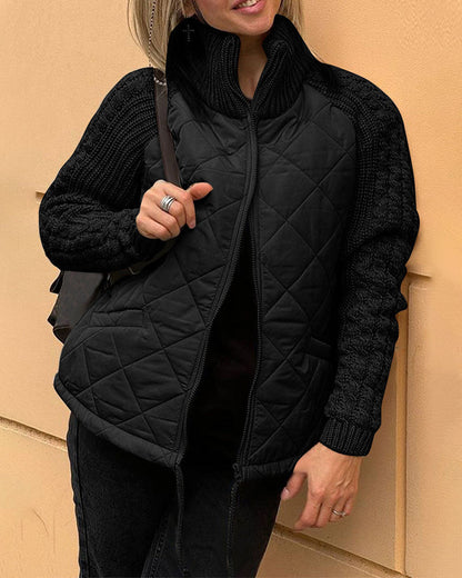 Veste Zippée à Col Haut pour Femme | Idéale pour la Saison d’Hiver