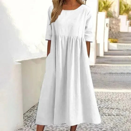 Robe Longue Bleue à Coupe Fluide pour Femme | Idéale pour l’Été