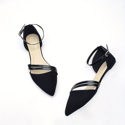 Chaussures Plates À Bout Pointu Et Bride À La Cheville Pour Femme | Idéales Pour UN Usage Quotidien