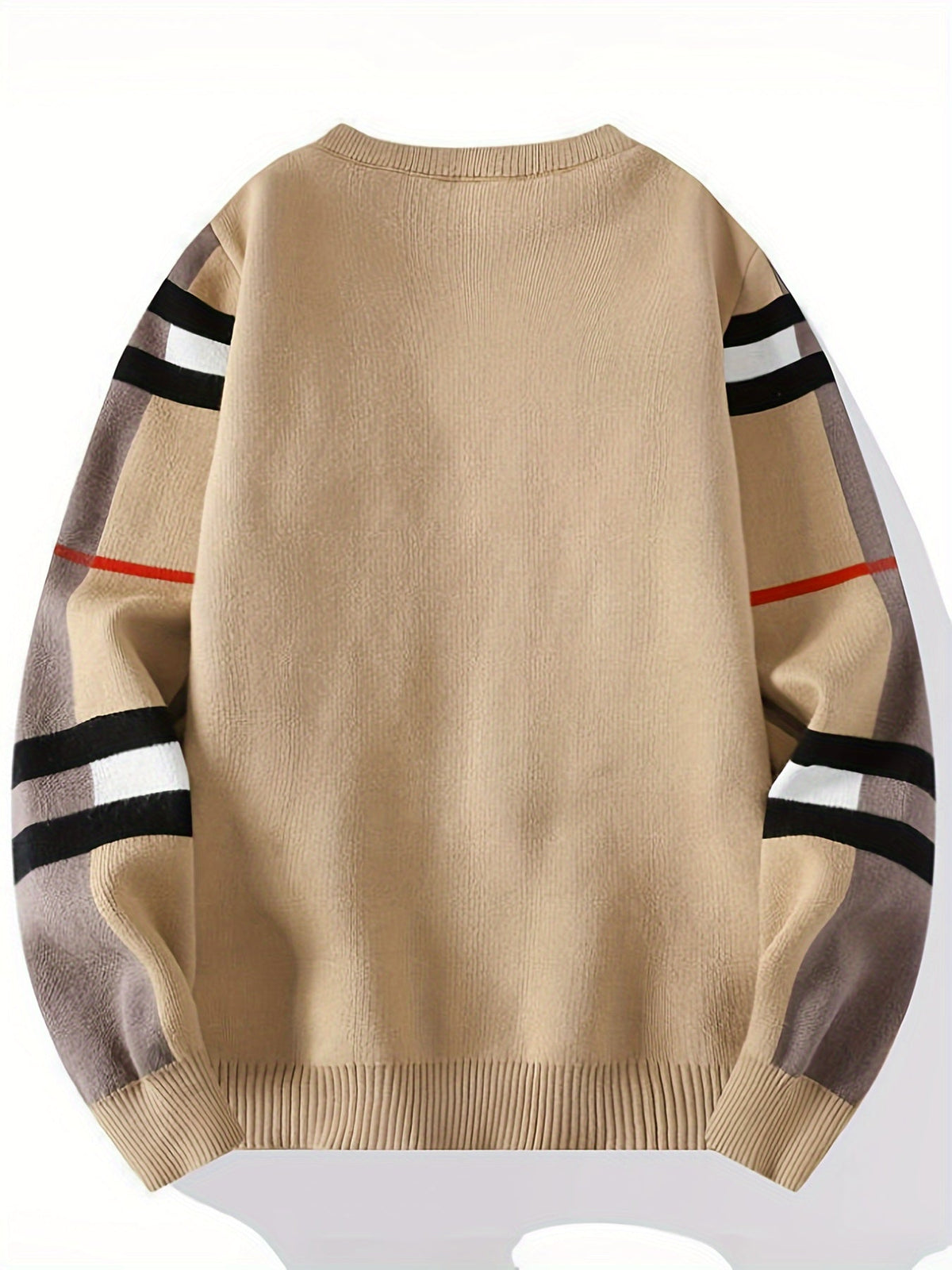 Pull À Manches Longues Avec Motif Rayé Sur Les Manches Pour Hommes | Idéal Pour Un Usage Quotidien