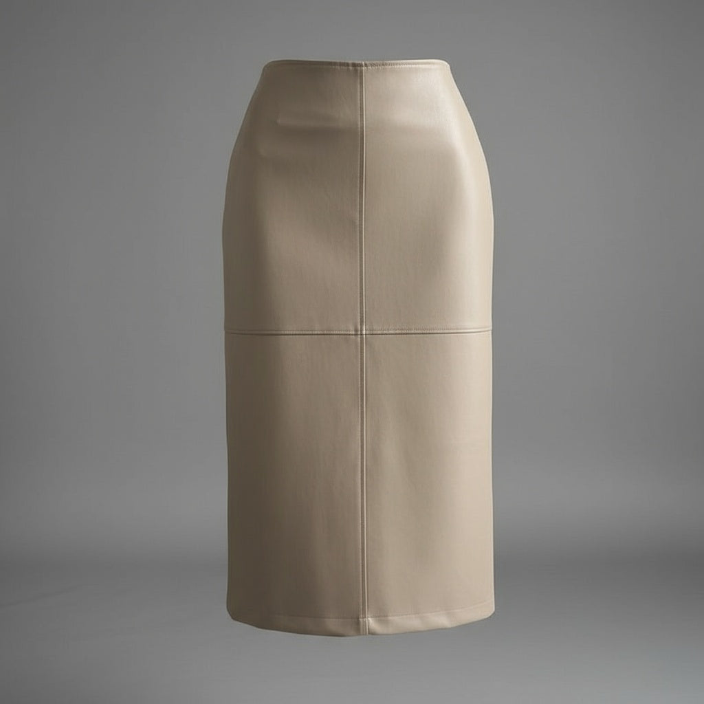 Jupe Midi Droite Avec Fente Arrière Pour Femmes | Idéal Pour Usage Quotidien