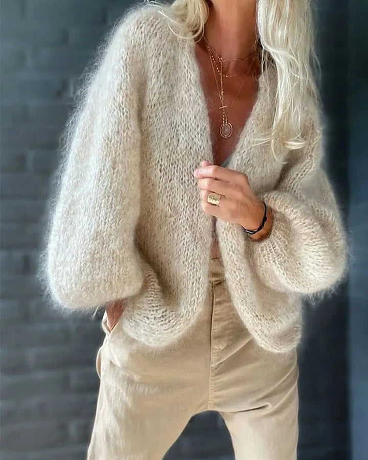 Cardigan ouvert en maille texturée pour femmes