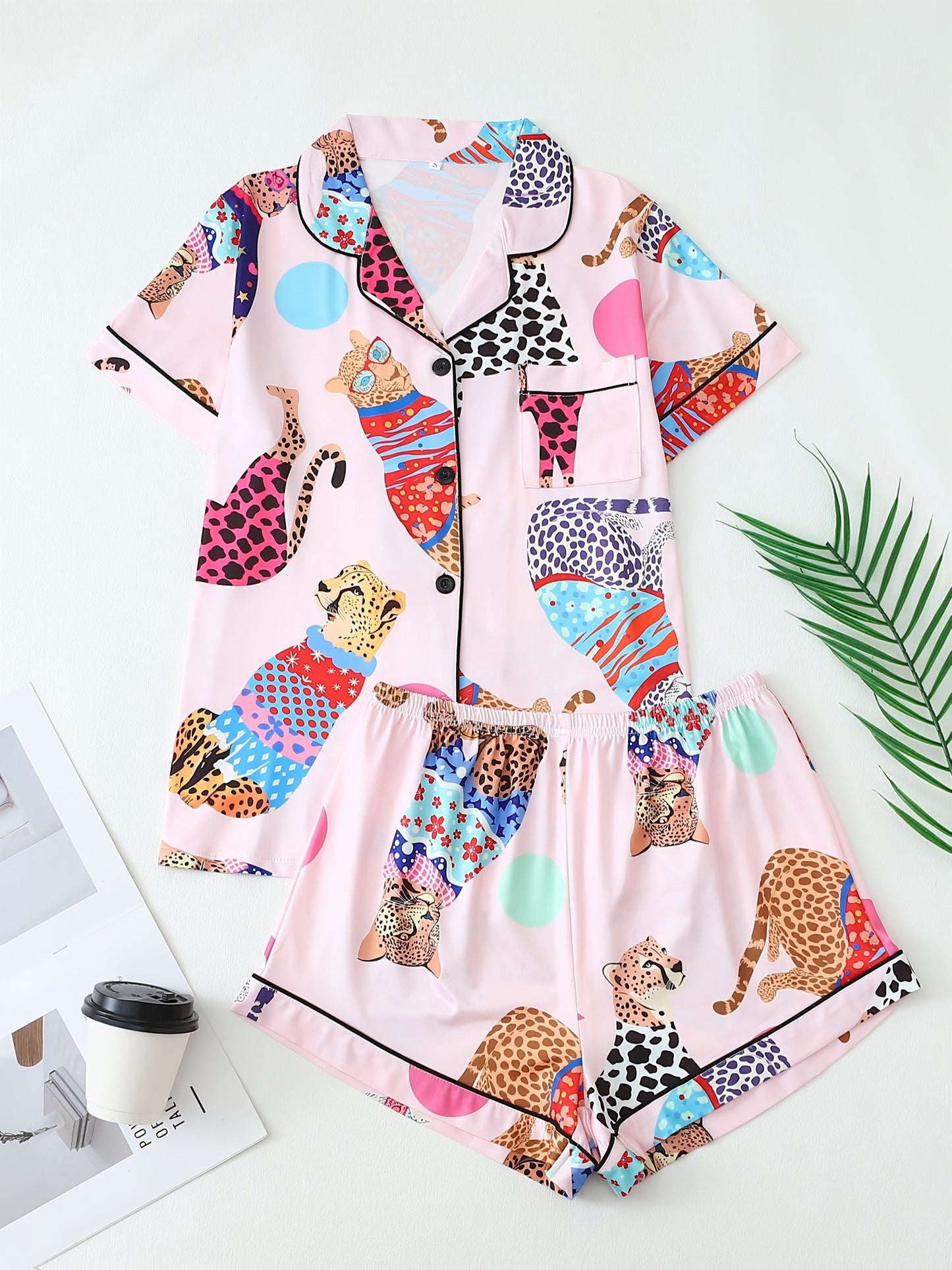 Pyjama pour Femme À Manches Longues Et Pantalon Assorti | Idéal pour Le Sommeil Et La Détente À La Maison