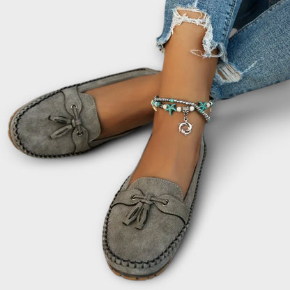 Mocassins à glands à enfiler avec semelle plate pour femmes | Idéal pour le bureau