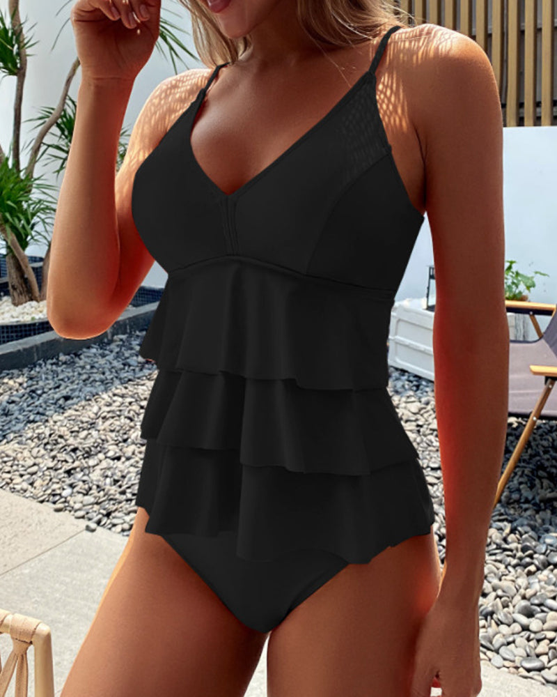 Maillot de Bain Une Pièce avec Volants pour Femmes | Idéal pour la Plage et la Piscine