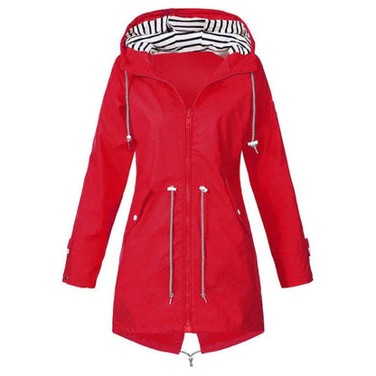 Parka Imperméable avec Capuche pour Femme | Idéale pour les Jours de Pluie