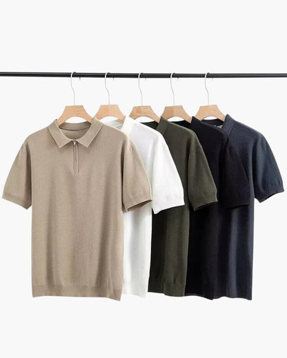 Polo D’Été Avec Fermeture Zippée Pour Hommes | Idéal Pour Un Usage Quotidien Et Professionnel Décontracté
