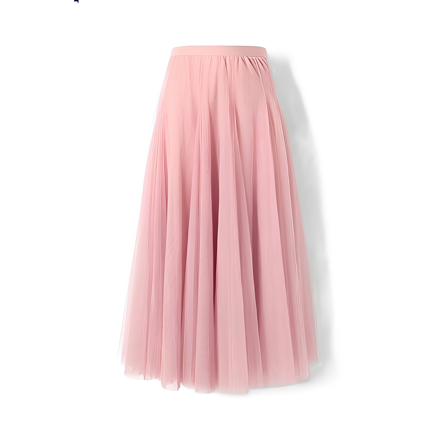Jupe longue plissée à taille élastiquée pour femmes