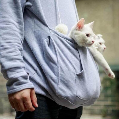 Sweat À Capuche avec Poche Ventrale pour Femme | Idéal pour Les Petits Animaux