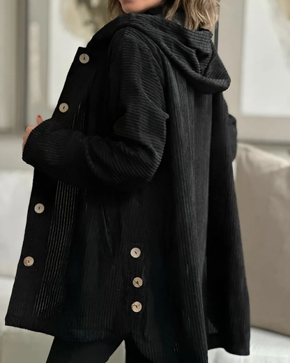 Veste Oversize à Capuche avec Boutons pour Femme | Idéale pour le Quotidien