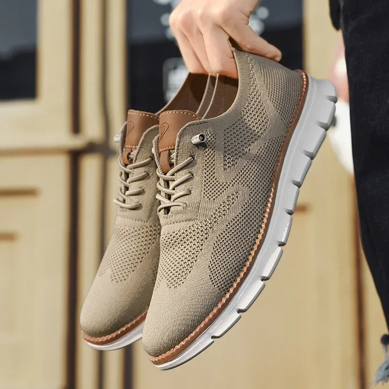 Chaussures à lacets avec tige tricotée pour hommes | Idéal pour les sorties décontractées