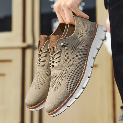 Chaussures à lacets avec tige tricotée pour hommes | Idéal pour les sorties décontractées