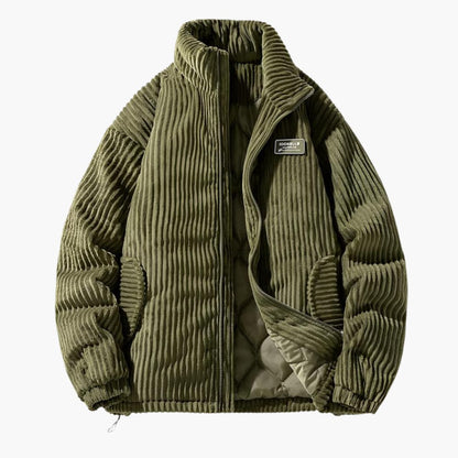 Veste Matelassée avec Col Montant et Coupe Ample pour Homme | Idéale pour la Mi-Saison