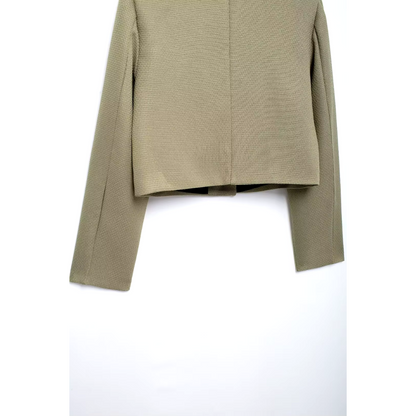 Blazer Court Beige Avec Boutons Dorés Pour Femme | Idéal Pour Mi-Saison