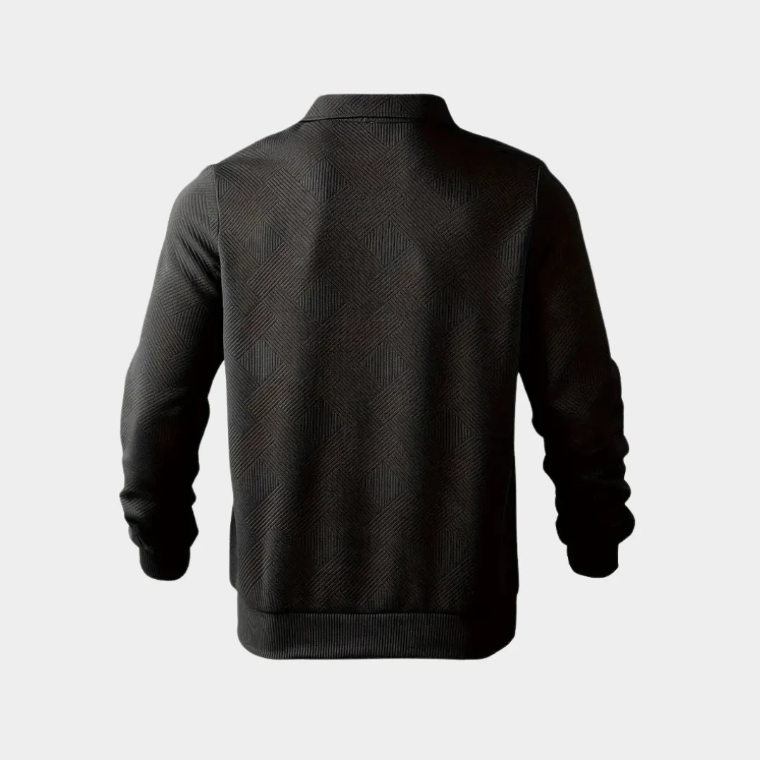 Sweat à Motifs Géométriques avec Fermeture Zippée pour Homme | Idéal pour Automne et Hiver