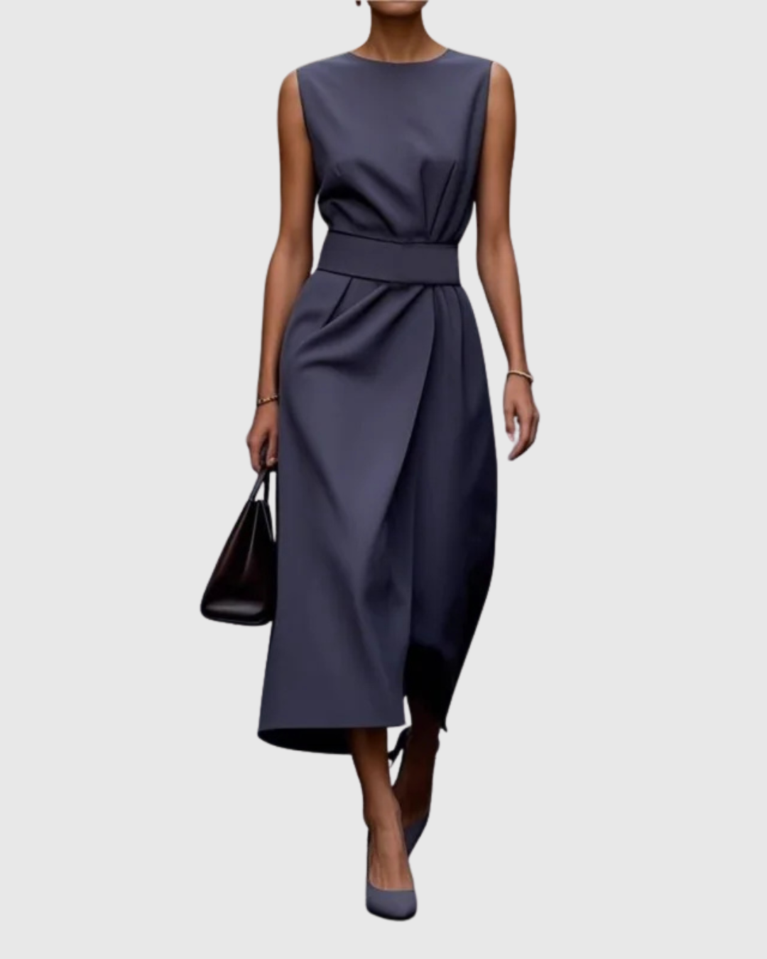 Robe midi sans manches pour femmes