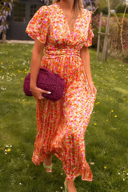 Robe Imprimée à Taille Marquée Avec Coupe Ample pour Femme | Idéale Pour Les Sorties de Printemps