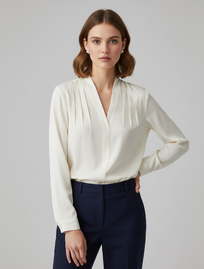 Blouse À Manches Bouffantes Avec Taille Ajustée Pour Femme | Idéal Pour Les Journées D’Été Et Les Activités Quotidiennes