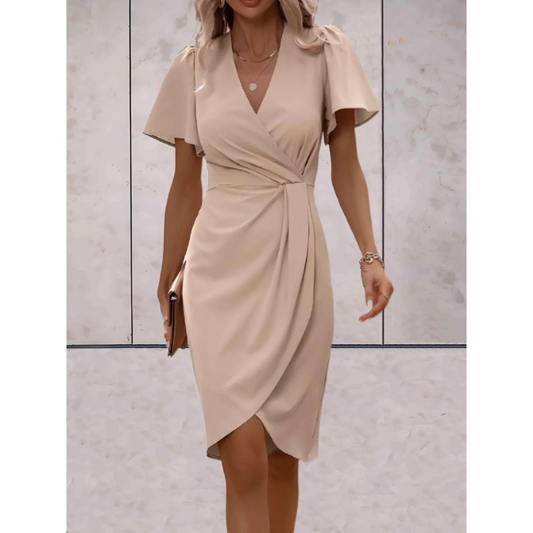 Robe portefeuille à manches fluides pour femmes | Idéal pour les occasions formelles