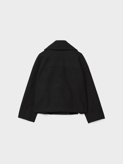 Veste courte croisée à col cranté pour femme | Idéal pour l’automne et le quotidien