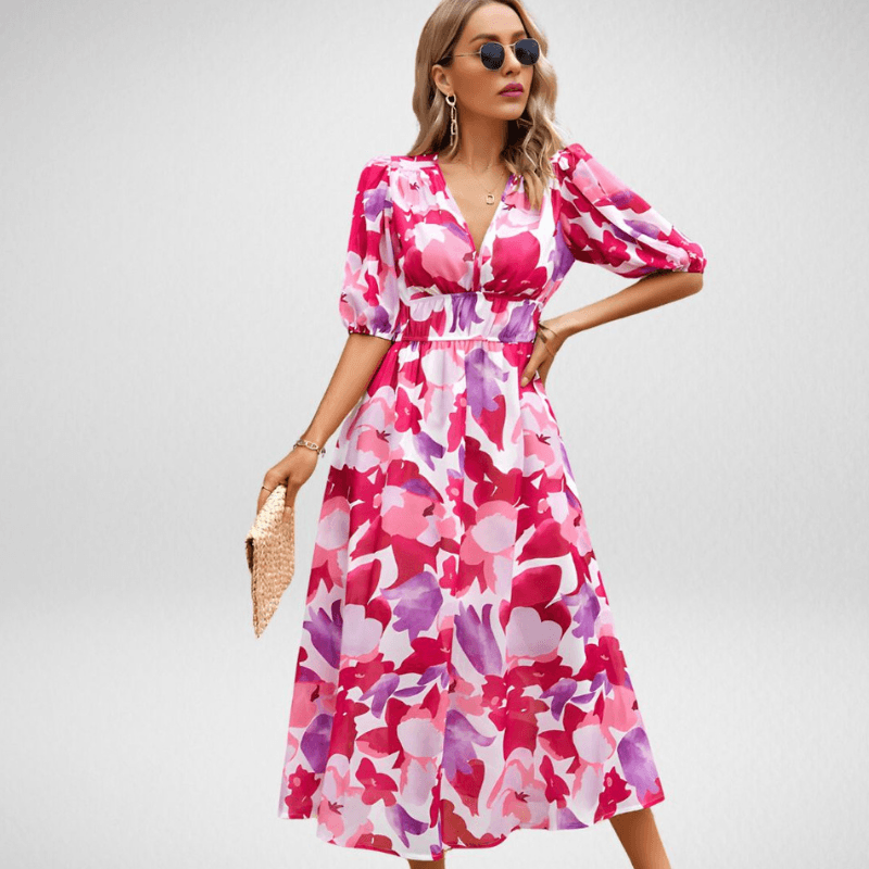 Robe Midi Avec Coupe Confortable Pour Femme | Idéale Pour Occasions Spéciales