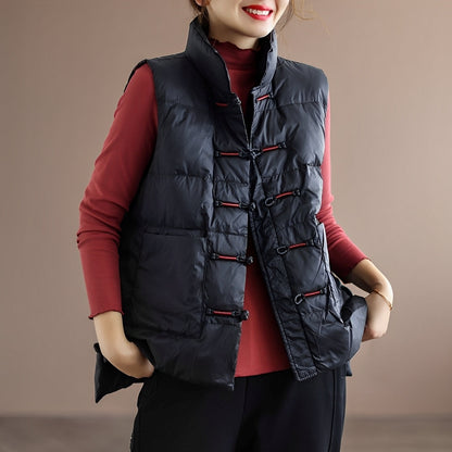 Gilet Sans Manches avec Col Montant pour Femme | Idéal pour l’Automne et l’Hiver