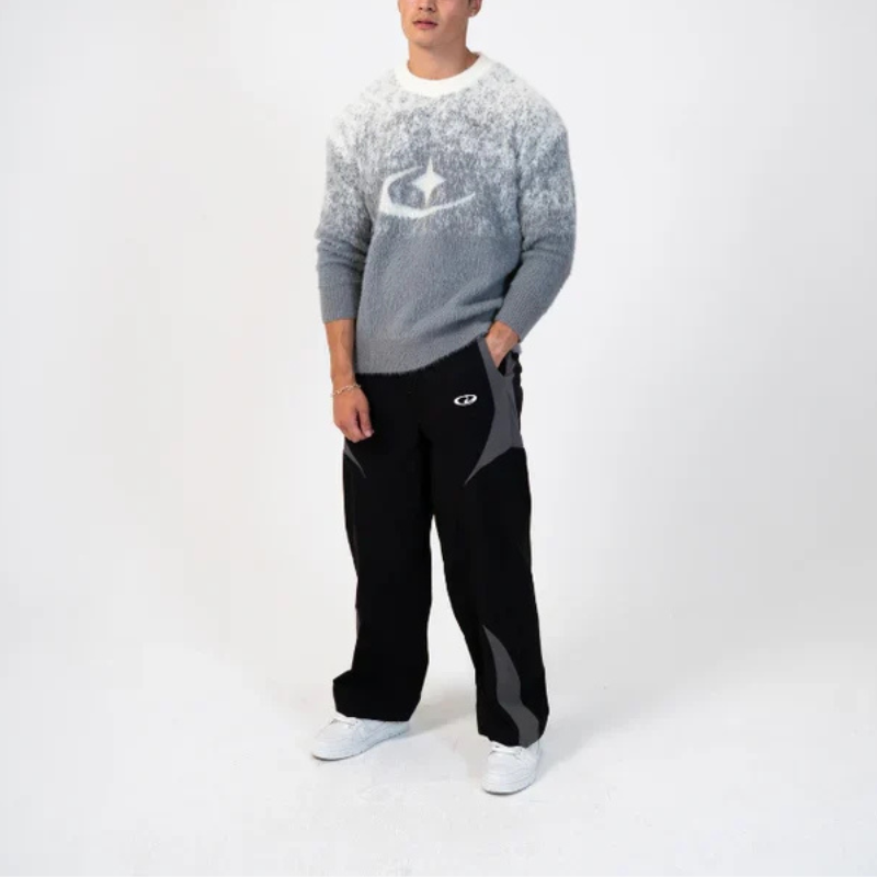 Pull À Col Rond Avec Motif Dégradé Pour Femme Et Homme | Idéal Pour Usage Quotidien