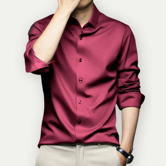 Chemise Slim Fit À Manches Longues avec Coupe Ajustée pour Homme | Idéale pour Le Bureau