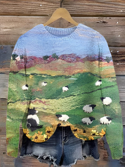 Pull Avec Motif Animal Et Coupe Décontractée Pour Femme | Idéal Pour La Saison Froide