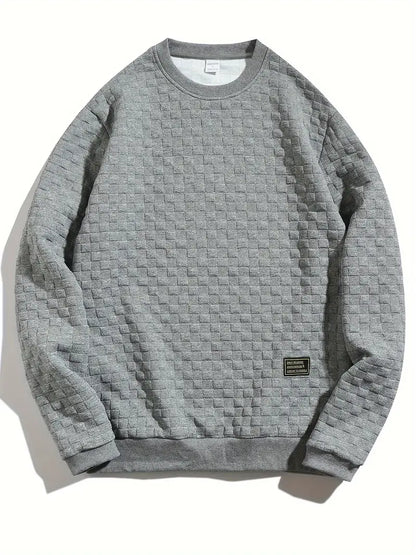 Sweatshirt À Motif Texturé Avec Coupe Décontractée Pour Adultes | Idéal Pour Toutes Saisons