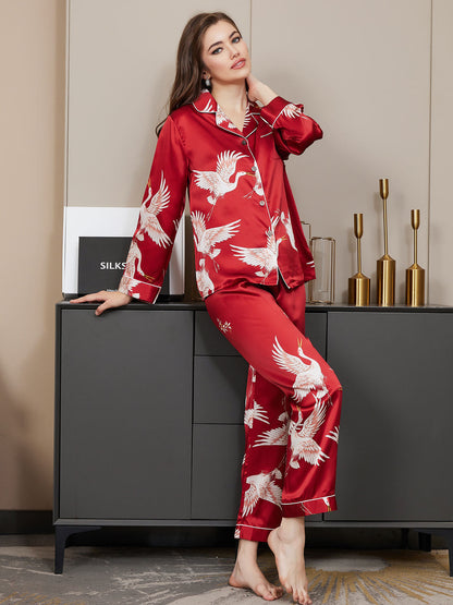 Ensemble De Pyjama 2 Pièces avec Bordure Contrastée pour Femme | Idéal pour Le Sommeil Et La Détente À La Maison