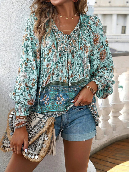 Blouse à Manches Chauve-Souris avec Imprimé Floral pour Femmes | Idéal pour l’Été