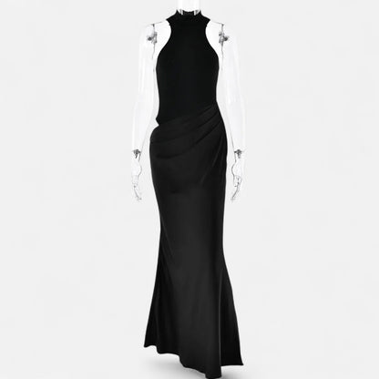Robe Maxi Avec Col Montant Et Coupe Ajustée Pour Femme | Idéale Pour Les Occasions Formelles