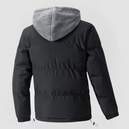 Veste à Capuche avec Fermeture Éclair et Poches pour Homme | Idéale pour l’Hiver