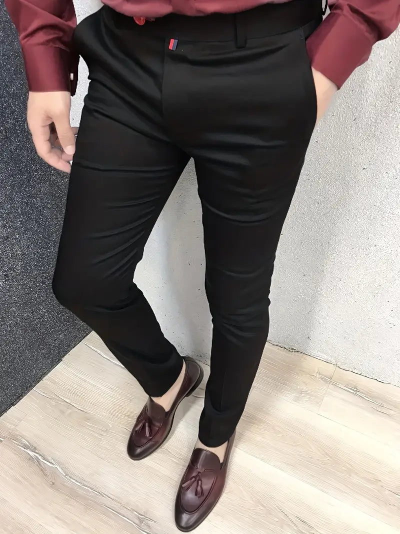 Pantalon De Costume À Coupe Ajustée Pour Homme | Idéal Pour Occasions Formelles