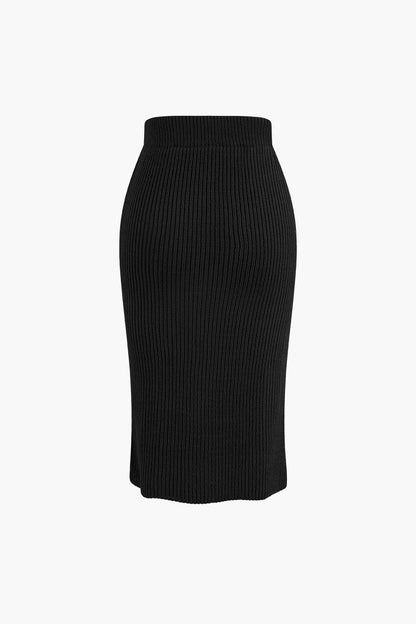 Ensemble Deux Pièces avec Haut Cache-Cœur et Jupe Crayon pour Femme | Idéal pour le Quotidien et les Sorties