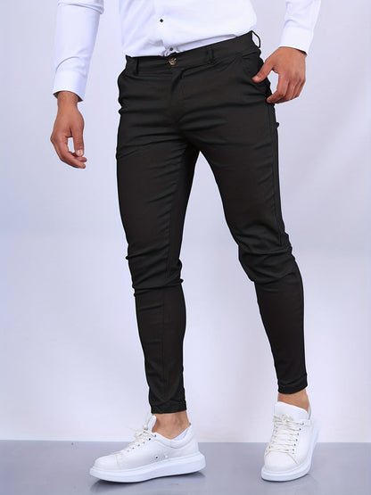Pantalon Chino À Coupe Ajustée pour Homme | Idéal pour Le Travail Et Les Occasions Décontractées