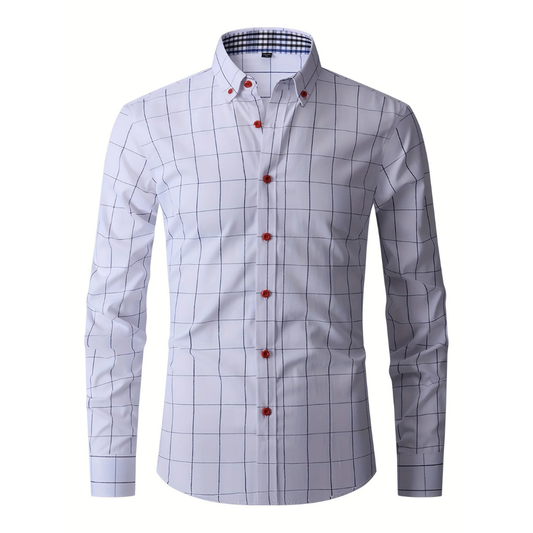 Chemise À Carreaux pour Homme avec Fermeture Boutonnée | Idéale pour La Saison Froide