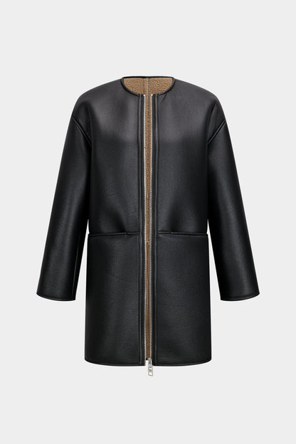 Manteau Long à Fermeture Zippée avec Poches pour Femme | Idéal pour la Saison Froide