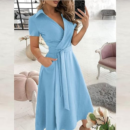 Robe Chemise À Taille Ample Avec Manches Longues Pour Femme | Idéale Pour Un Usage Quotidien
