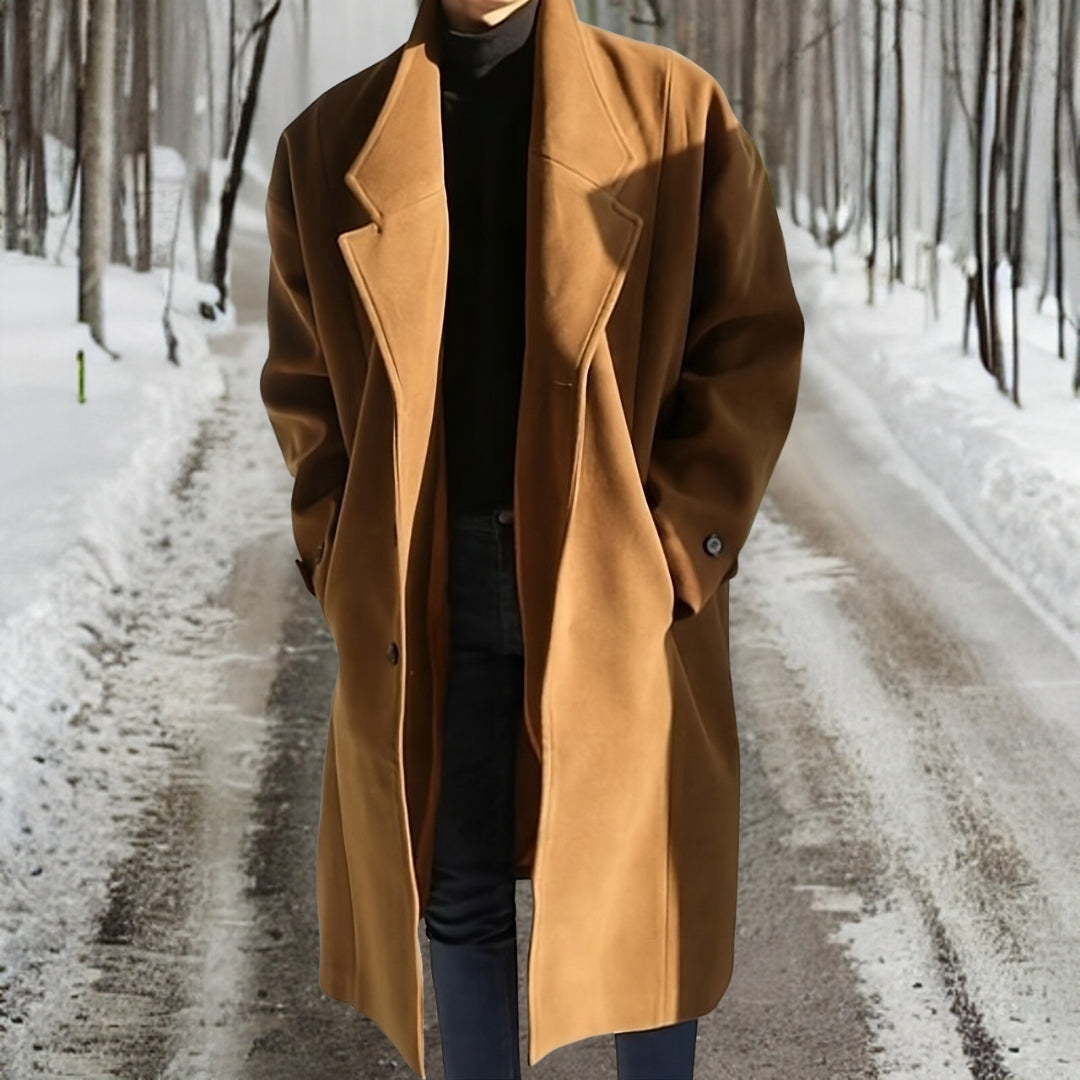Manteau Long avec Coupe Classique pour Homme | Idéal pour l’Hiver