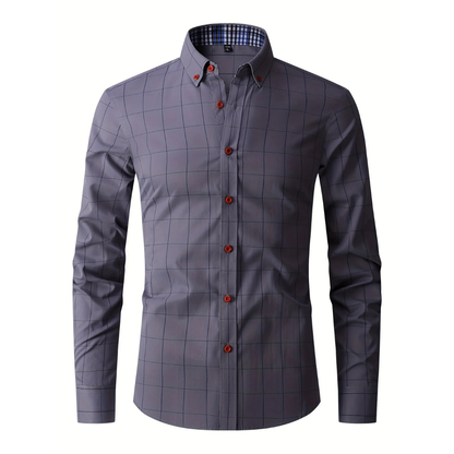 Chemise À Carreaux pour Homme avec Fermeture Boutonnée | Idéale pour La Saison Froide