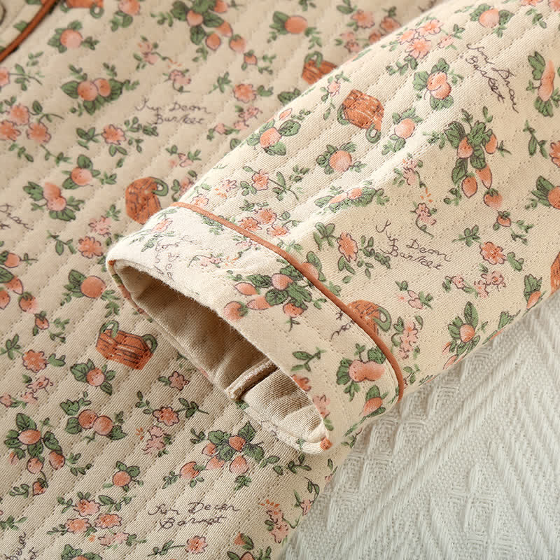 Ensemble Pyjama à Motif Floral avec Taille Élastique pour Adulte | Idéal pour la Maison et le Sommeil