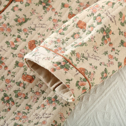 Ensemble Pyjama à Motif Floral avec Taille Élastique pour Adulte | Idéal pour la Maison et le Sommeil